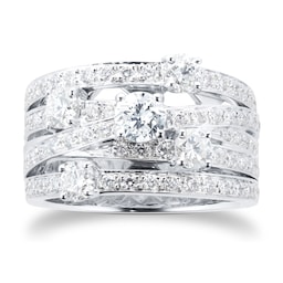 06070988 - 18ct White Gold 2.03ct Diamond 4 Row Ring