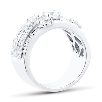 Mappin & Webb 18ct White Gold 2.03ct Diamond 4 Row Ring