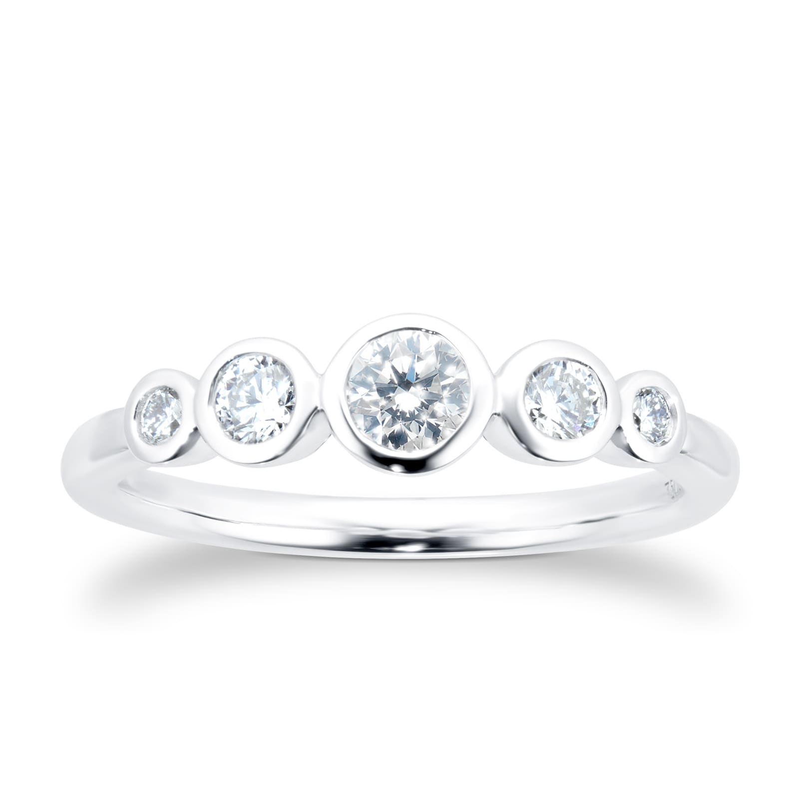 Mappin & Webb Gossamer 18ct White Gold 0.50cttw Five Stone Diamond Ring Mappin & Webb Gossamer 18ct White Gold 0.50cttw Five Stone Diamond Ring