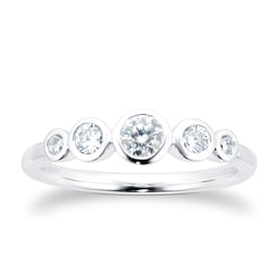 06070994 - Gossamer 18ct White Gold 0.50cttw Five Stone Diamond Ring