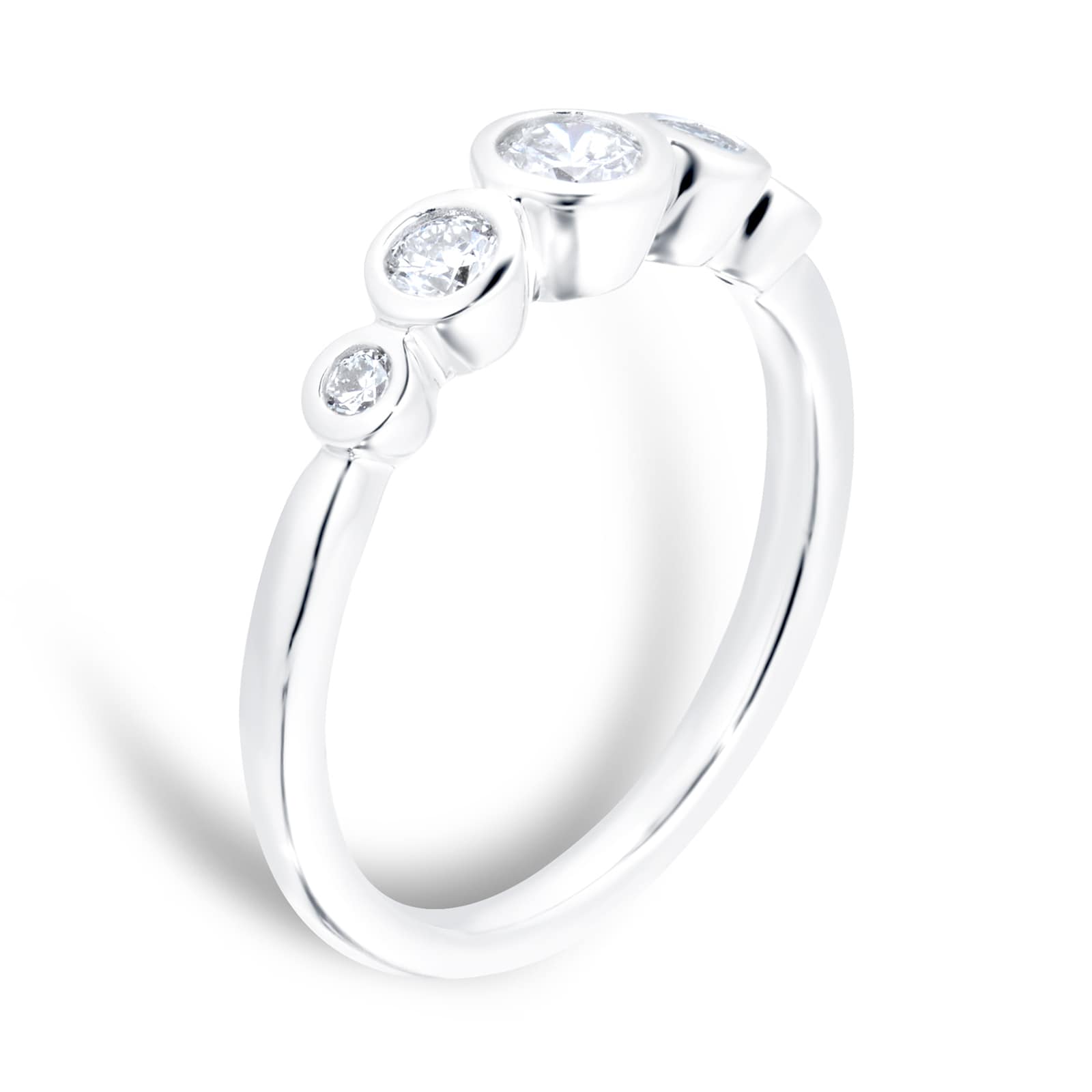 Mappin & Webb Gossamer 18ct White Gold 0.50cttw Five Stone Diamond Ring Mappin & Webb Gossamer 18ct White Gold 0.50cttw Five Stone Diamond Ring