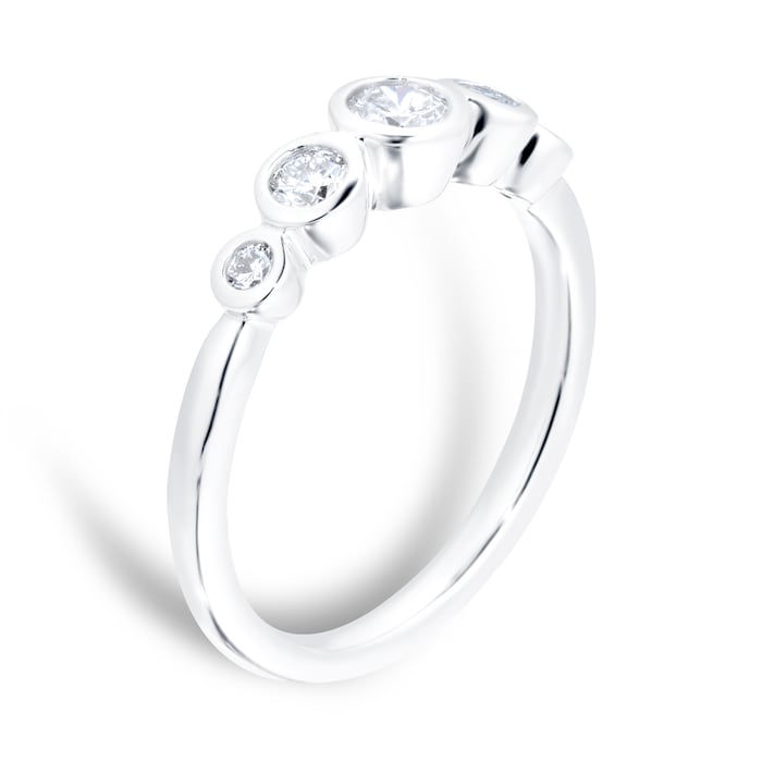 Mappin & Webb Gossamer 18ct White Gold 0.50cttw Five Stone Diamond Ring