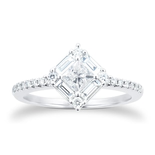 Mappin & Webb Renee 18ct White Gold 0.63cttw Mixed Cut Diamond Ring