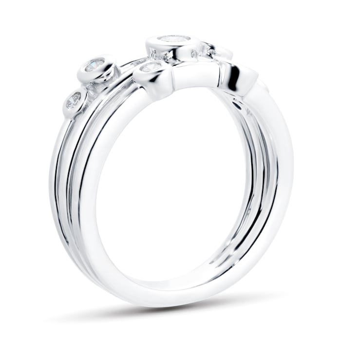 Mappin & Webb Gossamer 18ct White Gold 0.45cttw Diamond Ring - Ring Size K