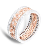 Mappin & Webb Empress 18ct White & Rose Gold 0.95cttw Diamond Eternity Ring