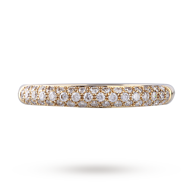 Goldsmiths Brilliant Cut 0.33 Carat Total Weight Pave Set Diamond Ring In 9 Carat Rose Gold