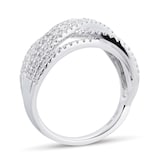 Goldsmiths Brilliant Cut 1.00 Carat Total Weight Diamond Wrap Ring In 9 Carat White Gold - Ring Size K