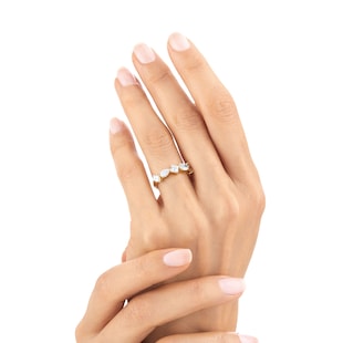 Mappin & Webb 18ct Yellow Gold 1.50cttw Diamond Fancy Scatter Ring