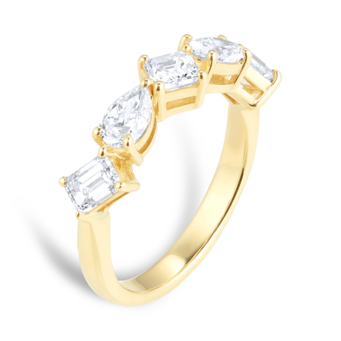 Mappin & Webb 18ct Yellow Gold 1.50cttw Diamond Fancy Scatter Ring