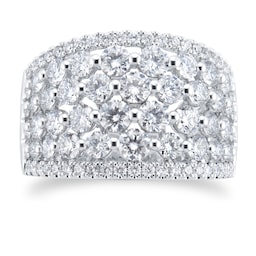 06071039 - 18ct White Gold 2.95cttw Brilliant Cut Wide Dress Ring