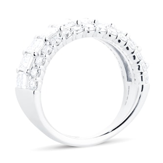 Mappin & Webb Platinum 3.58cttw Emerald Cut Multi Row Diamond Ring Mappin & Webb Platinum 3.58cttw Emerald Cut Multi Row Diamond Ring