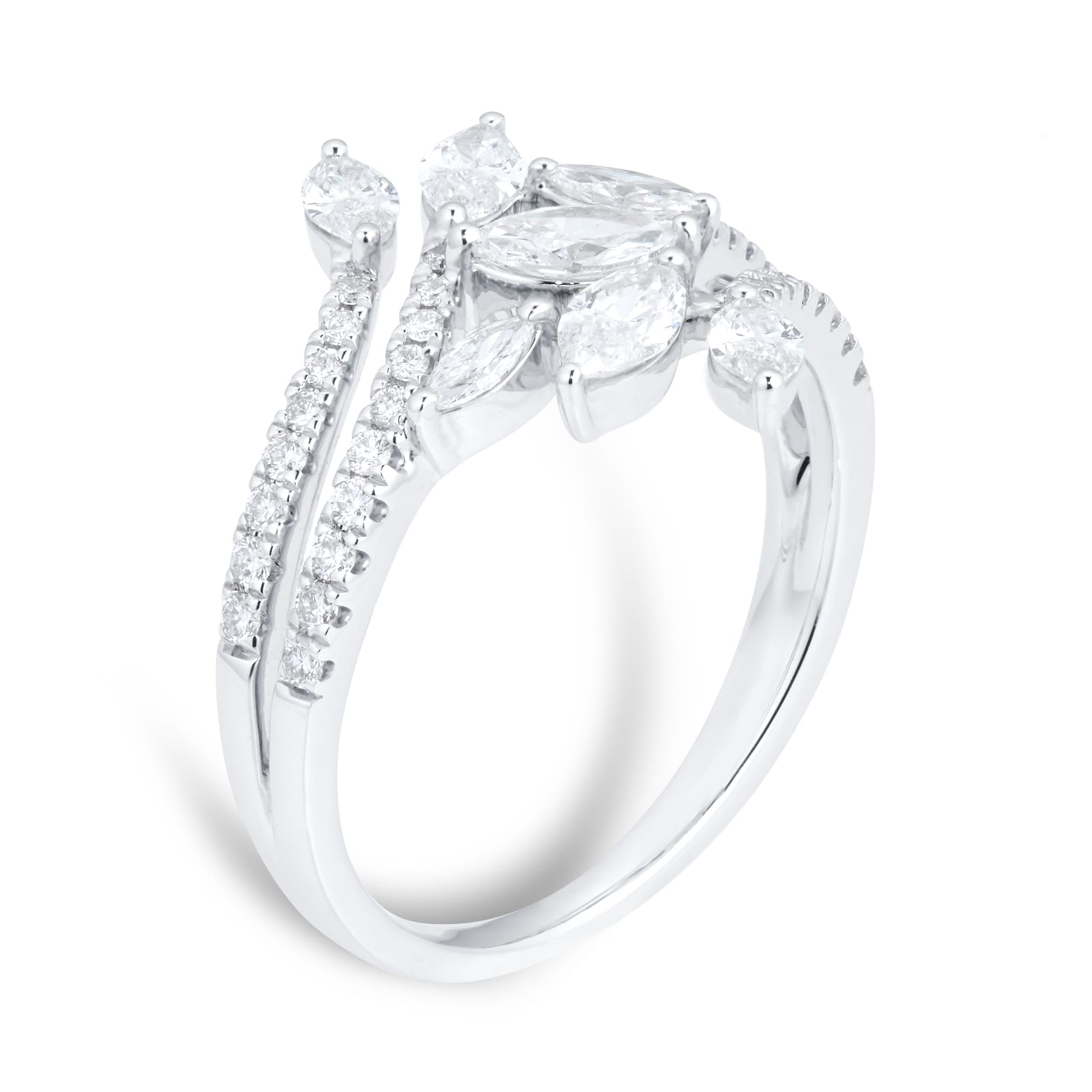 Mappin & Webb Vinea 18ct White Gold 1.00cttw Diamond Vine Ring Mappin & Webb Vinea 18ct White Gold 1.00cttw Diamond Vine Ring
