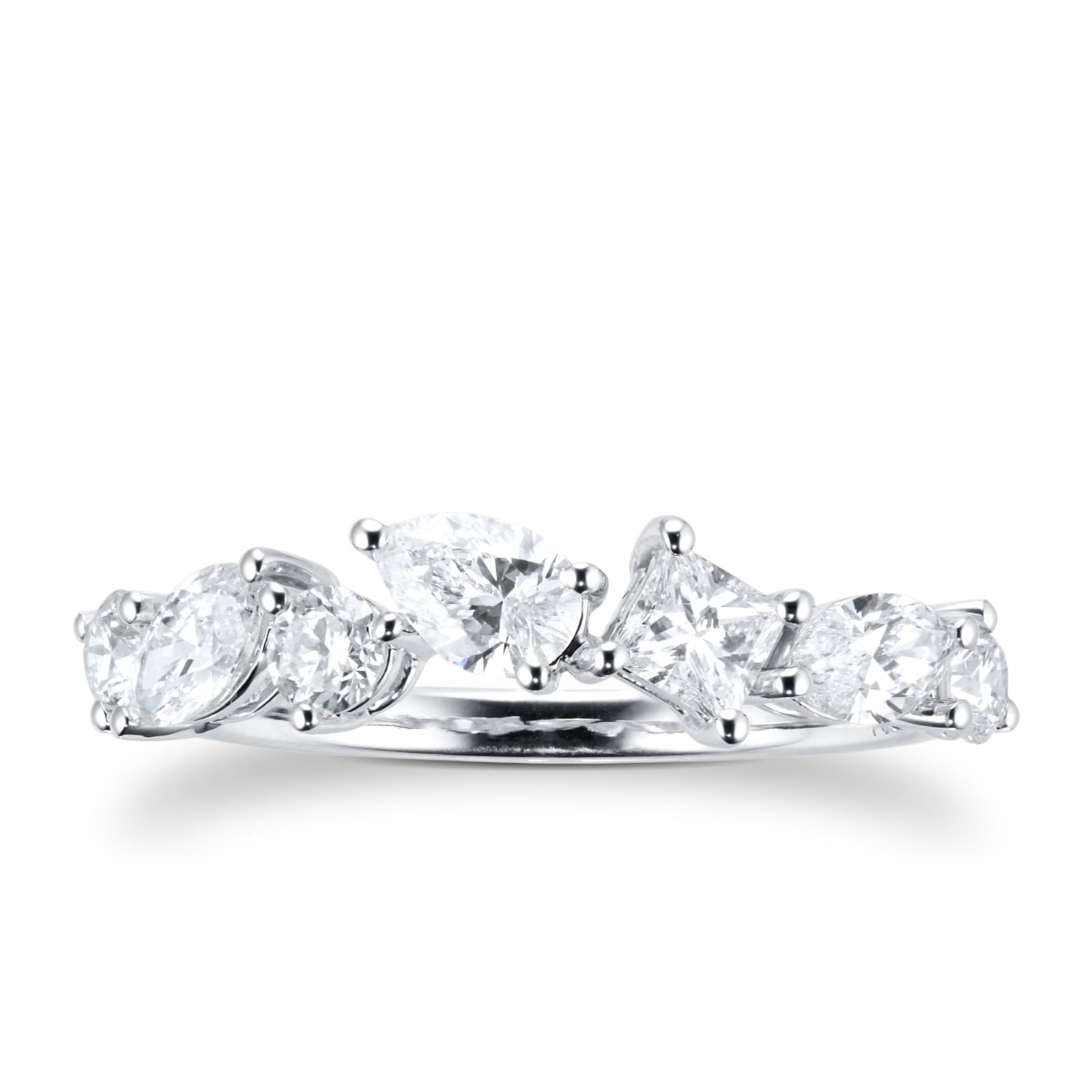 Mappin & Webb Riveret 18ct White Gold 1.00cttw Mixed Cut Diamond Ring Mappin & Webb Riveret 18ct White Gold 1.00cttw Mixed Cut Diamond Ring