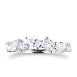 06071044 - Riveret 18ct White Gold 1.00cttw Mixed Cut Diamond Ring