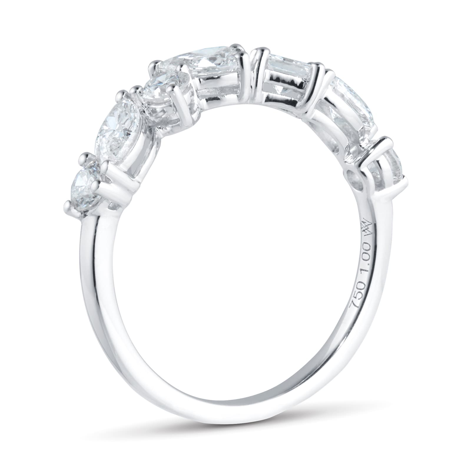 Mappin & Webb Riveret 18ct White Gold 1.00cttw Mixed Cut Diamond Ring Mappin & Webb Riveret 18ct White Gold 1.00cttw Mixed Cut Diamond Ring