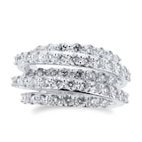 Mappin & Webb 18ct White Gold 2.62cttw Diamond Spiral Dress Ring - Ring Size N