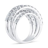 Mappin & Webb 18ct White Gold 2.62cttw Diamond Spiral Dress Ring - Ring Size N