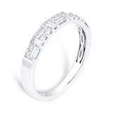 Goldsmiths 18ct White Gold 0.42cttw Mixed Cut Band Ring