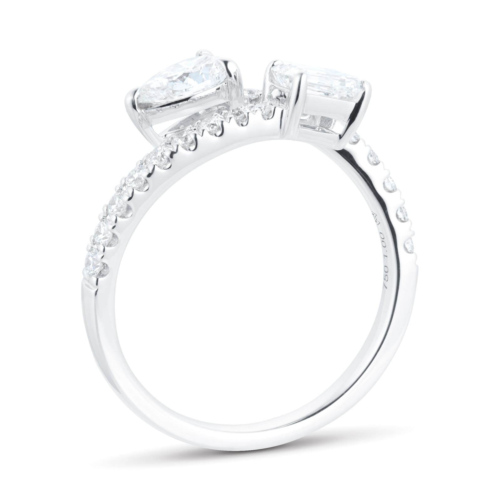 Mappin & Webb Riveret 18ct White Gold Tosi Et Mois 1.00cttw Diamond Ring Mappin & Webb Riveret 18ct White Gold Tosi Et Mois 1.00cttw Diamond Ring