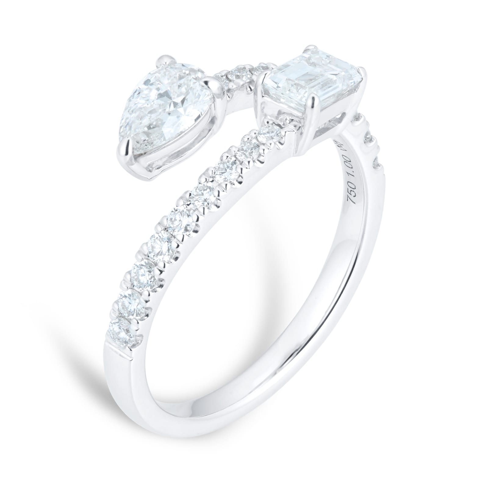 Mappin & Webb Riveret 18ct White Gold Tosi Et Mois 1.00cttw Diamond Ring Mappin & Webb Riveret 18ct White Gold Tosi Et Mois 1.00cttw Diamond Ring