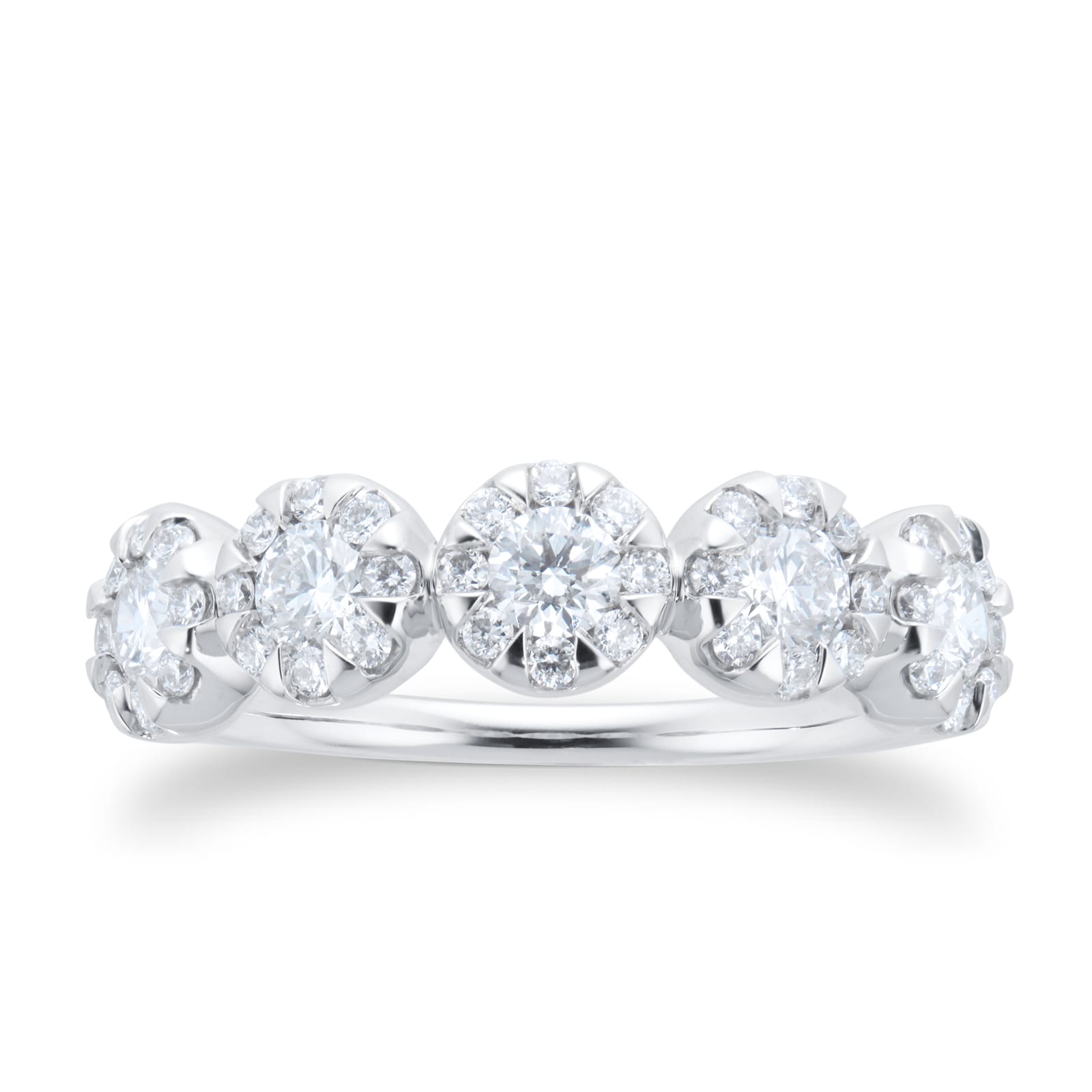 Mappin & Webb Masquerade 18ct White Gold 0.80cttw Diamond Illusion Set Ring Mappin & Webb Masquerade 18ct White Gold 0.80cttw Diamond Illusion Set Ring