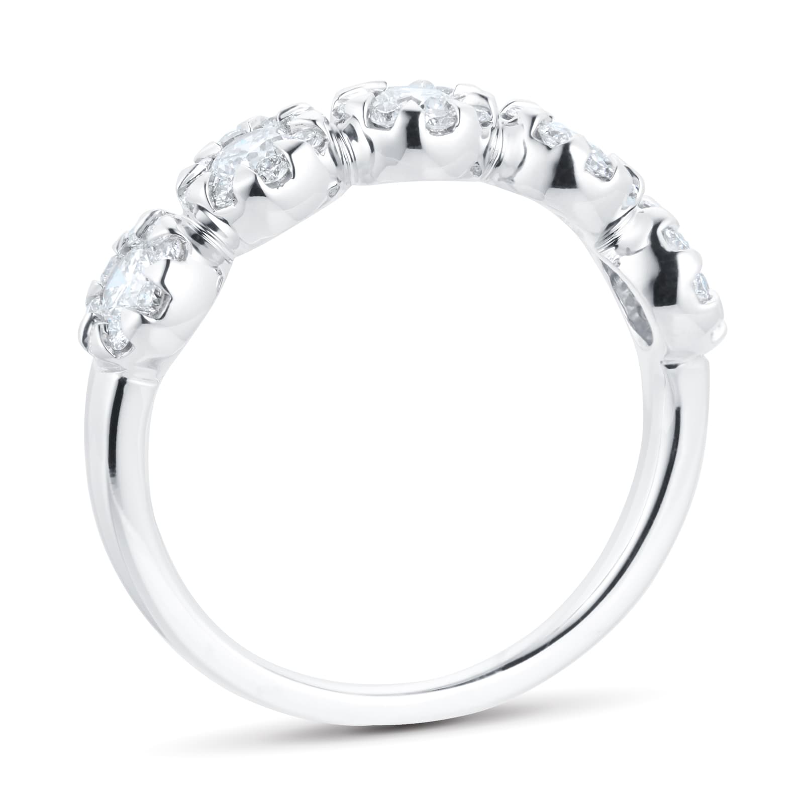 Mappin & Webb Masquerade 18ct White Gold 0.80cttw Diamond Illusion Set Ring Mappin & Webb Masquerade 18ct White Gold 0.80cttw Diamond Illusion Set Ring