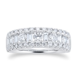 06071069 - 18ct White Gold 1.00cttw Mixed Cut Diamond Dress Ring
