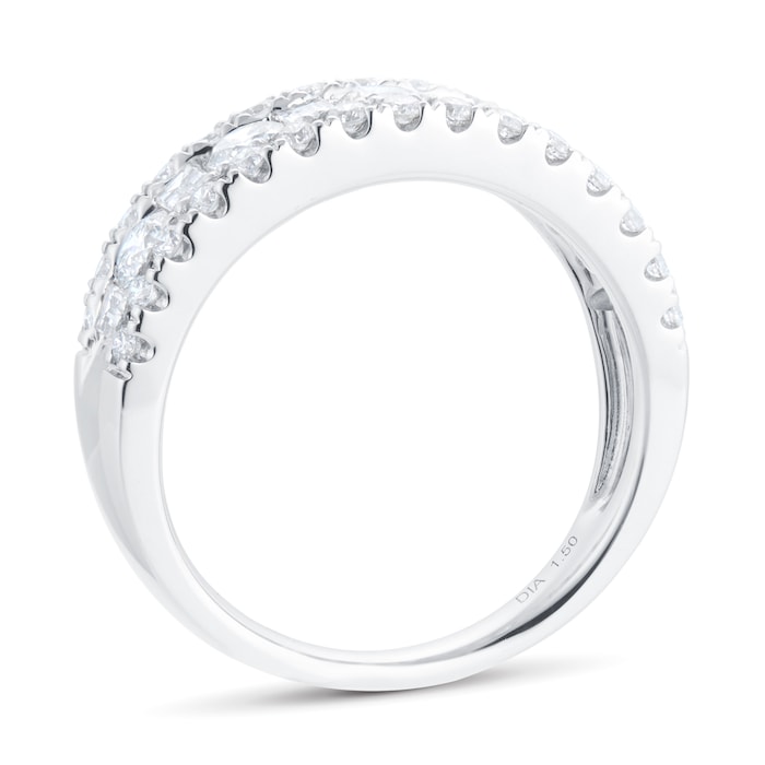 Mappin & Webb 18ct White Gold 1.00cttw Mixed Cut Diamond Dress Ring