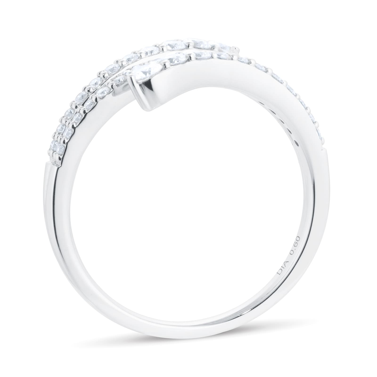 Goldsmiths 18ct White Gold 0.60ct Diamond Double Spiral Ring Goldsmiths 18ct White Gold 0.60ct Diamond Double Spiral Ring