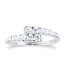 06071074 - 18ct White Gold 0.50ct Diamond Spiral Ring