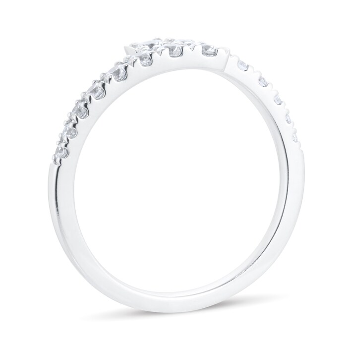 Goldsmiths 18ct White Gold 0.50ct Diamond Spiral Ring