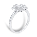 Goldsmiths 18ct White Gold 0.30ct Diamond Floral Ring