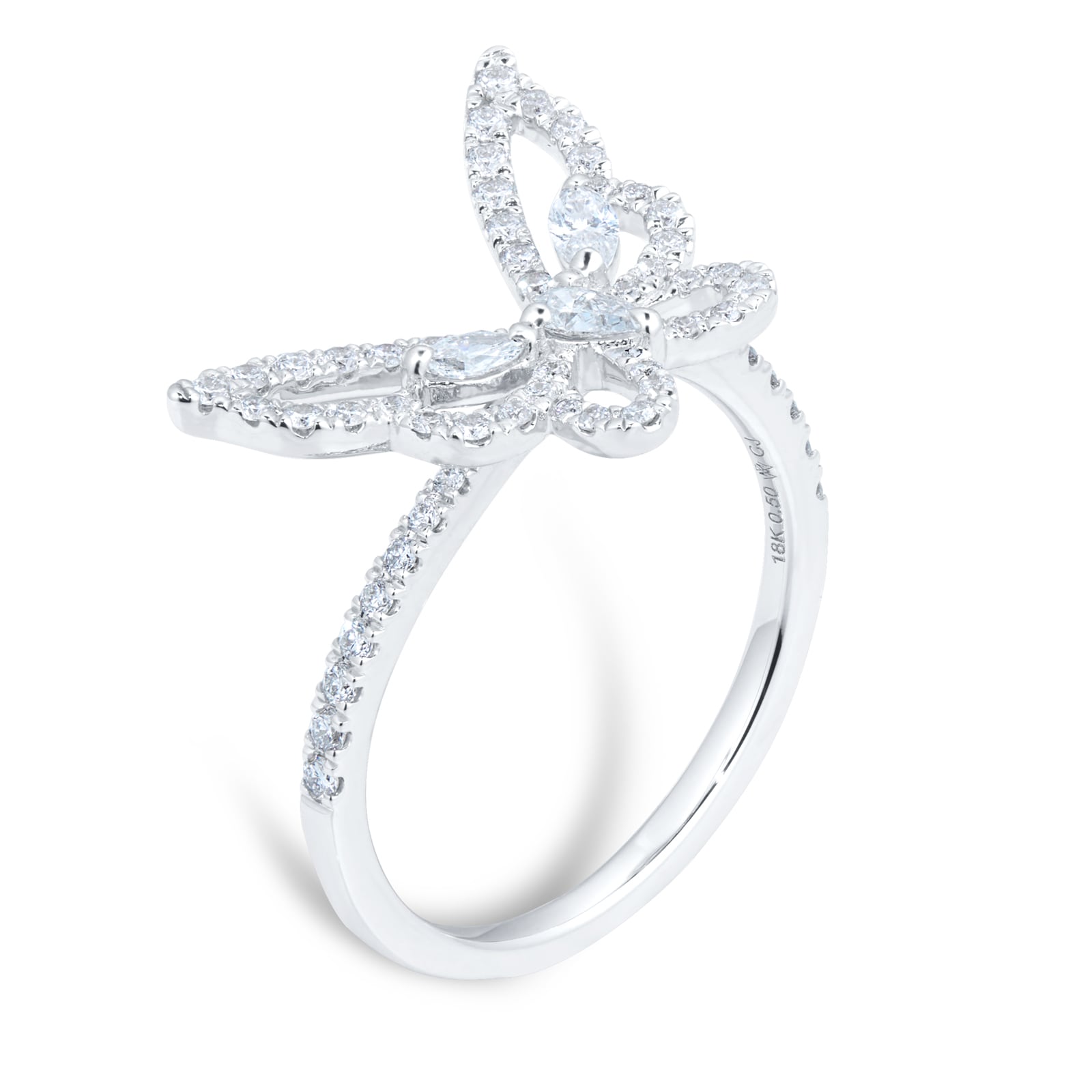 Mappin & Webb Limited Edition Riveret 18ct White Gold 0.50cttw Diamond Butterfly Ring Mappin & Webb Limited Edition Riveret 18ct White Gold 0.50cttw Diamond Butterfly Ring