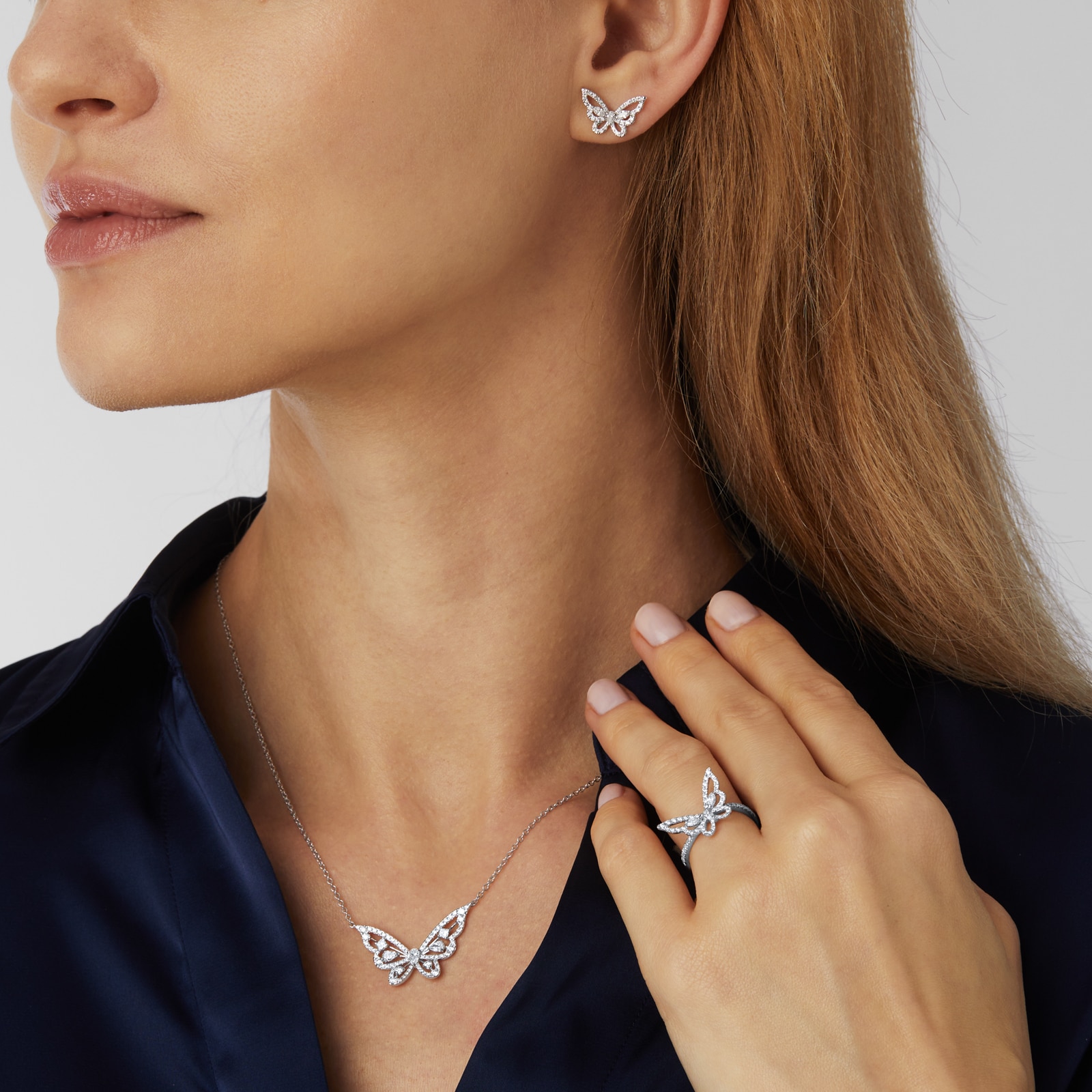 Mappin & Webb Limited Edition Riveret 18ct White Gold 0.50cttw Diamond Butterfly Ring Mappin & Webb Limited Edition Riveret 18ct White Gold 0.50cttw Diamond Butterfly Ring