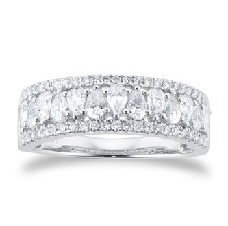 Mappin & Webb 18ct White Gold 1.00cttw Pear Cut Diamond Dress Ring Mappin & Webb 18ct White Gold 1.00cttw Pear Cut Diamond Dress Ring