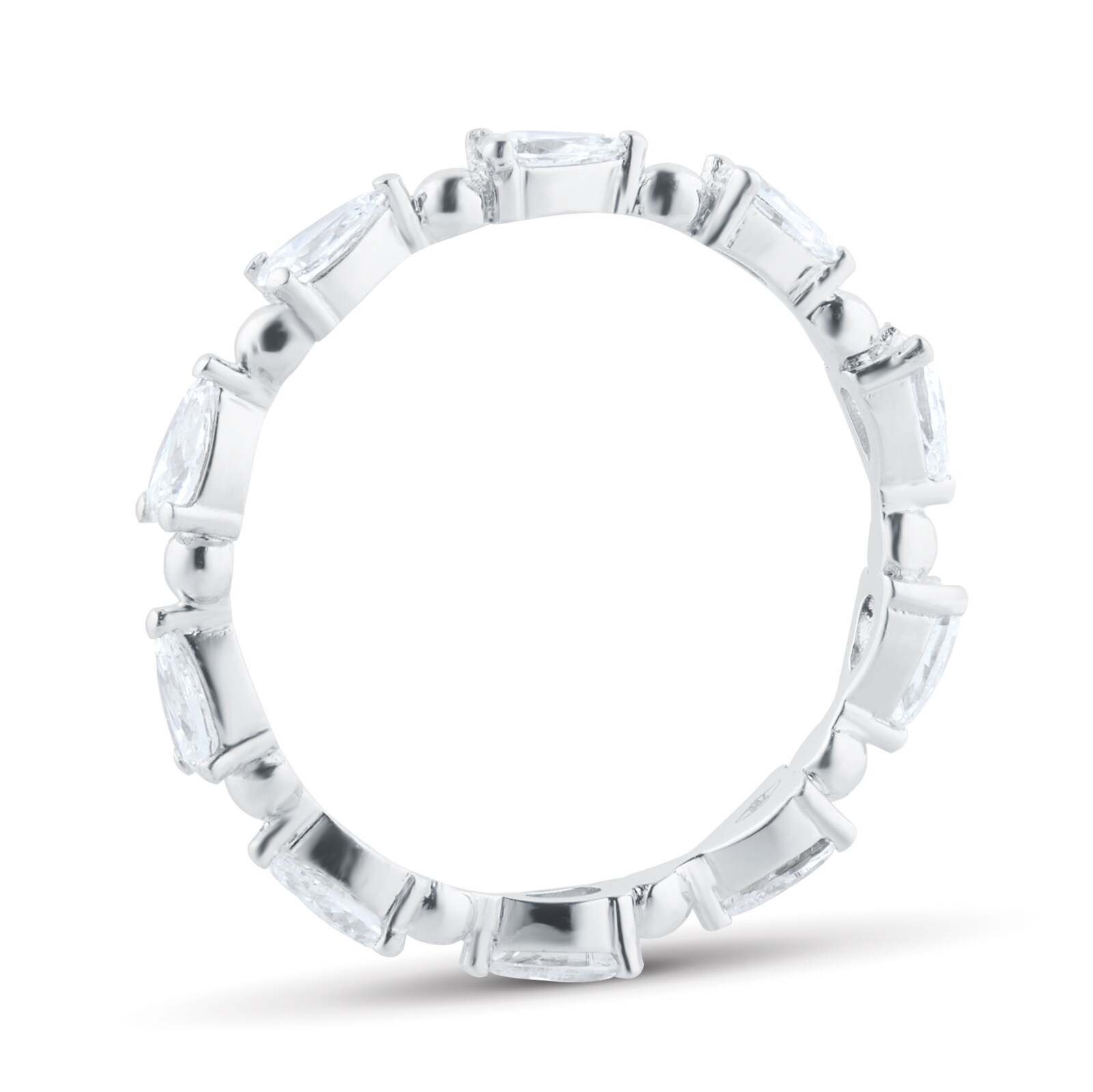 Goldsmiths 18ct White Gold 1.00cttw Pear Cut Eternity Ring Goldsmiths 18ct White Gold 1.00cttw Pear Cut Eternity Ring