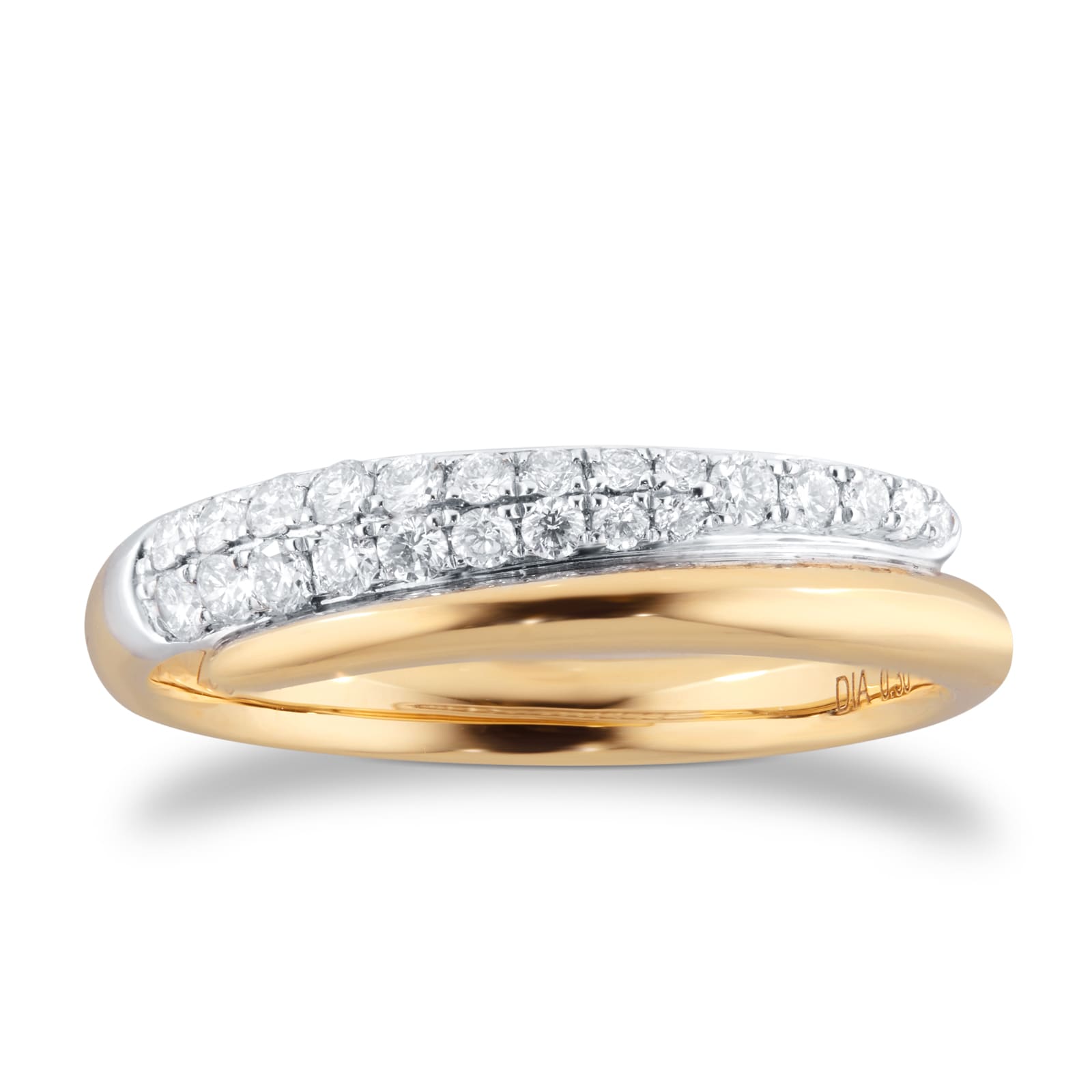 Best Luxury 
18ct Yellow 
White Gold 0.30cttw Diamond Bypass Ring