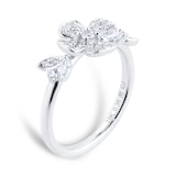 Mappin & Webb Vinea 18ct White Gold 0.36cttw Diamond Floral Ring - Ring Size I