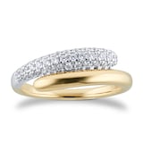 Mappin & Webb Libretto 18ct Yellow Gold 0.33cttw Diamond Pave Ring