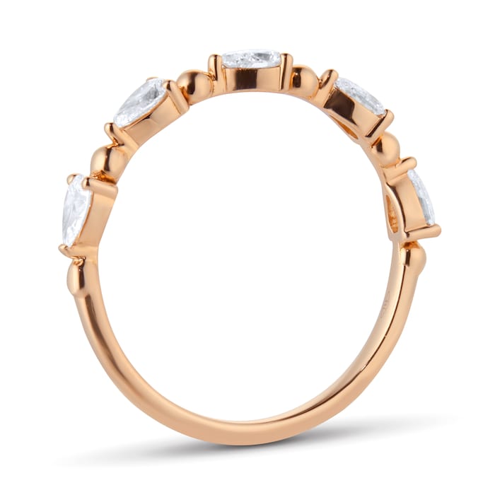 Goldsmiths 18ct Yellow Gold 0.50ct Brilliant Cut Diamond Set Shoulder Cluster Engagement Ring - Ring Size K