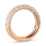 Goldsmiths 18ct Rose Gold 1.15cttw Brilliant Cut Pave Diamond Ring