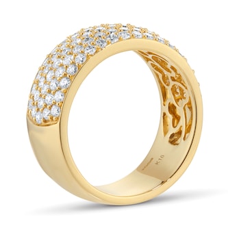 Mappin & Webb 18ct Yellow Gold 1.45cttw Diamond Pave Ring