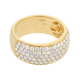 Mappin & Webb 18ct Yellow Gold 1.45cttw Diamond Pave Ring