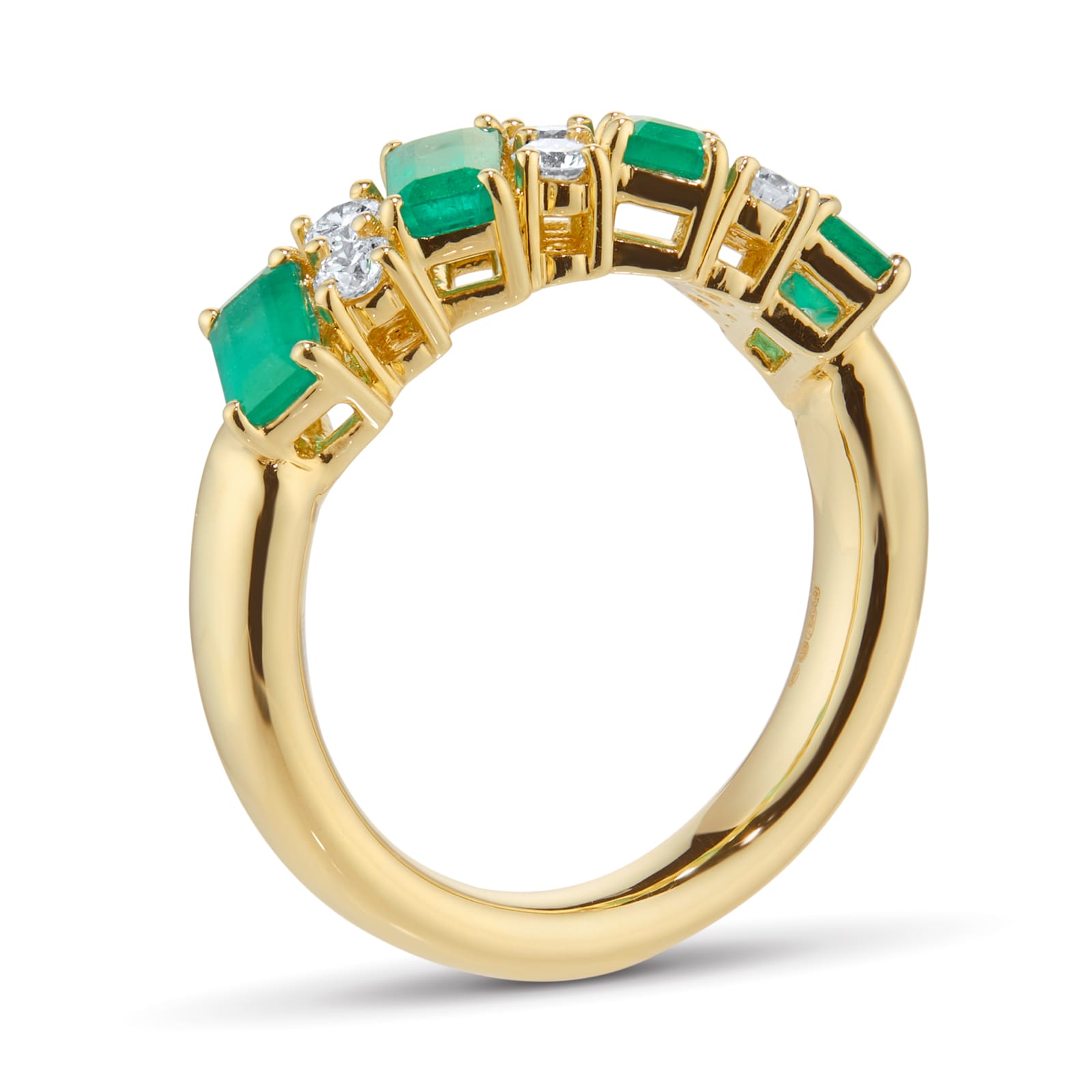 Mappin & Webb 18ct Yellow Gold Emerald & 0.30cttw Diamond Ring Mappin & Webb 18ct Yellow Gold Emerald & 0.30cttw Diamond Ring