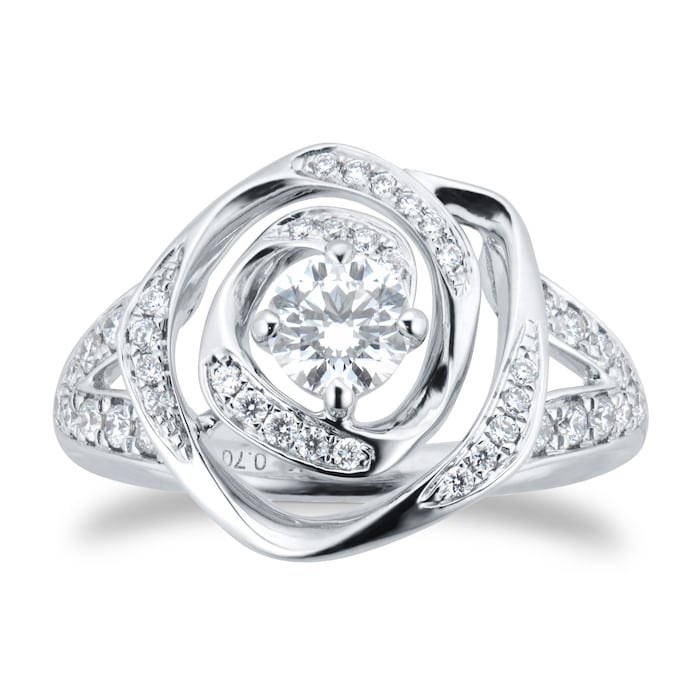 Mappin & Webb Limited Edition 18ct White Gold 0.70cttw Diamond Halo Ring