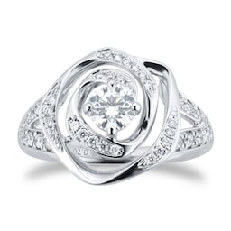 06071128 - Limited Edition 18ct White Gold 0.70cttw Diamond Halo Ring