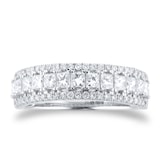 Mappin & Webb 18ct White Gold 1.00ct Diamond Illusion Set Dress Ring