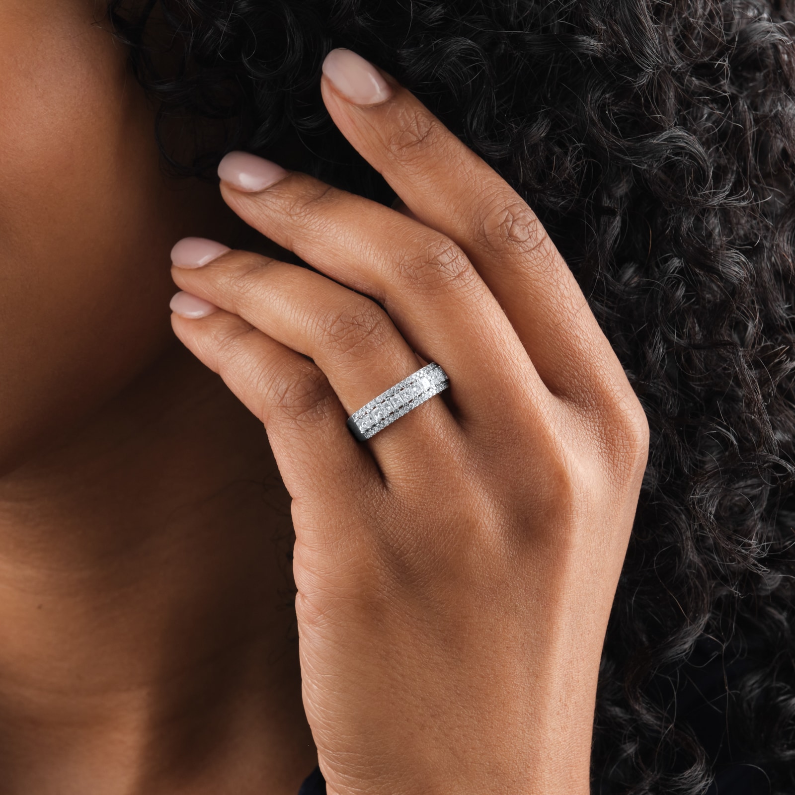 Mappin & Webb 18ct White Gold 1.00ct Diamond Illusion Set Dress Ring Mappin & Webb 18ct White Gold 1.00ct Diamond Illusion Set Dress Ring