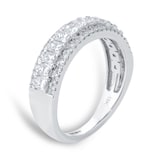 Mappin & Webb 18ct White Gold 1.00ct Diamond Illusion Set Dress Ring