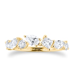 06071138 - Riveret 18ct Yellow Gold 1.00cttw Mixed Cut Diamond Ring